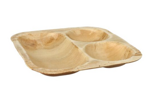 3 Compartment square bowl(10.5") , 25 pieces