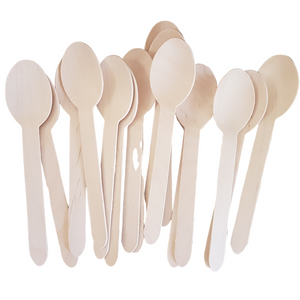 15 cm (6") Wooden Spoons, 100 pack - Greenovation - Eco Dinnerware