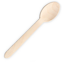 Load image into Gallery viewer, 15 cm (6&quot;) Wooden Spoons, 100 pack - Greenovation - Eco Dinnerware
