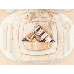 Party Eco Dinnerware Set of 400 pcs | Square Plates